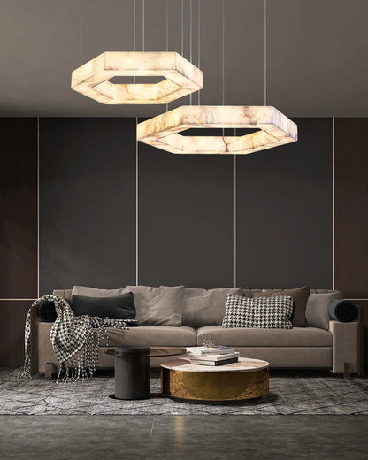Marbelleza™ Hexagon Marble Chandelier
