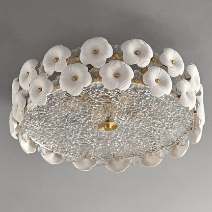 French Retro Ceramic Ceiling Lamp