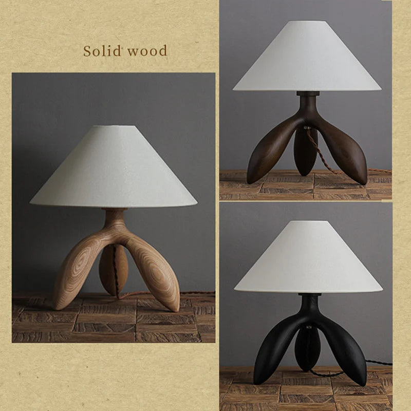 FRASSINA Solid Ash Wood Table Lamp