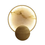LUNETTA Marble Disc Gold Wall Sconce