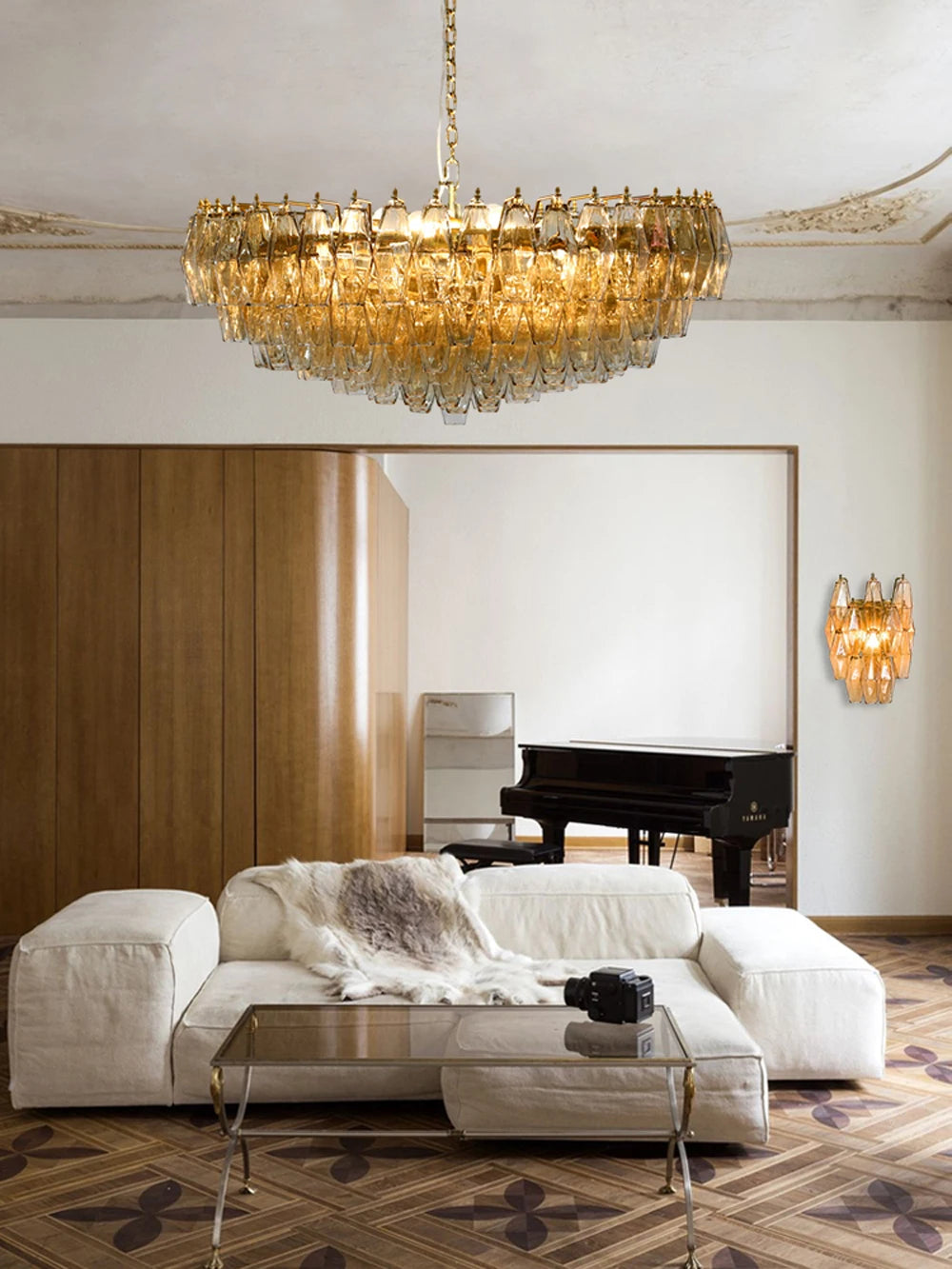 Amber Murano Chandelier