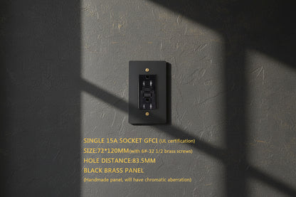 Black-Gold Brass Panel Plate Toggle