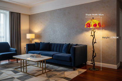 European Retro Glass Floor Lamp