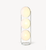 ORBELLE Acrylic Globe & Chrome Floor Lamp
