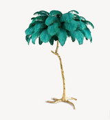PLUMARA Ostrich Feather Palm Floor Lamp