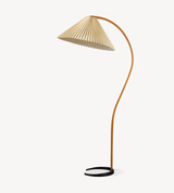 FAGGIO Beech Wood & Linen Floor Lamp