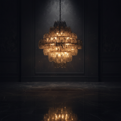 AURORA Gem Cascade Glass Chandelier