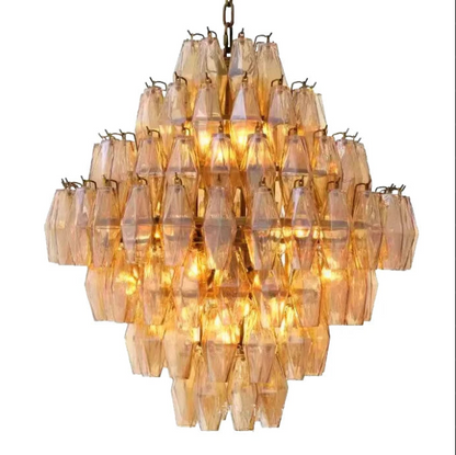 AURORA Gem Cascade Glass Chandelier