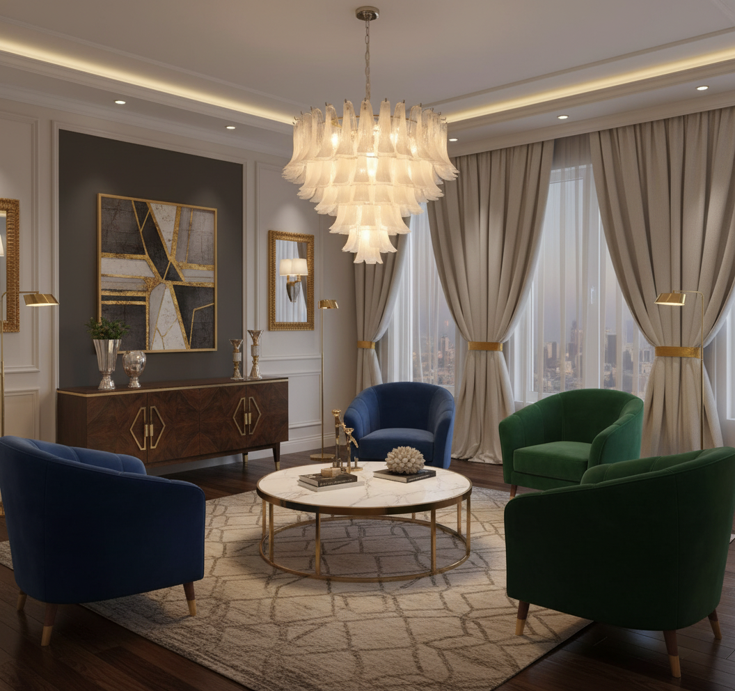 ROSELINE French Glass Chandelier