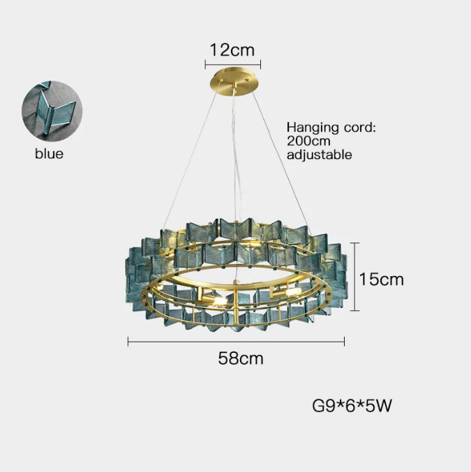 Marbella Blue Orbit Chandelier