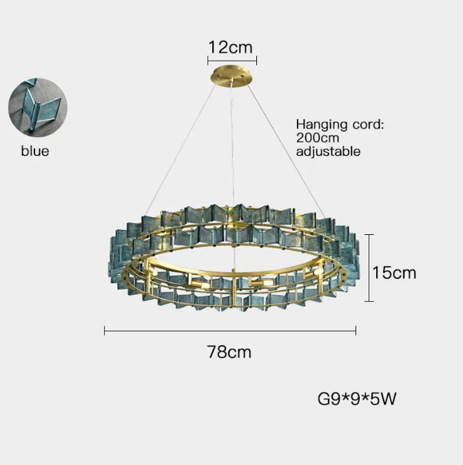 Marbella Blue Orbit Chandelier