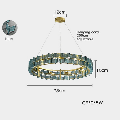 Marbella Blue Orbit Chandelier