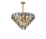 PLUMERA Gold Crystal Feather Chandelier