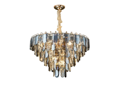 Lustro Cascade Crystal Feather Chandelier