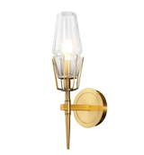 REGALIA Prism Brass & Glass Wall Sconce