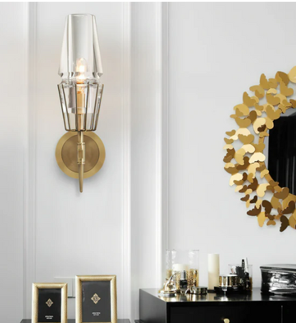 Regalia Prism Brass Wall Sconce