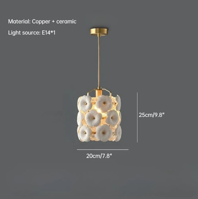 French Retro Ceramic Pendant