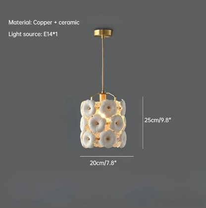 French Retro Ceramic Pendant