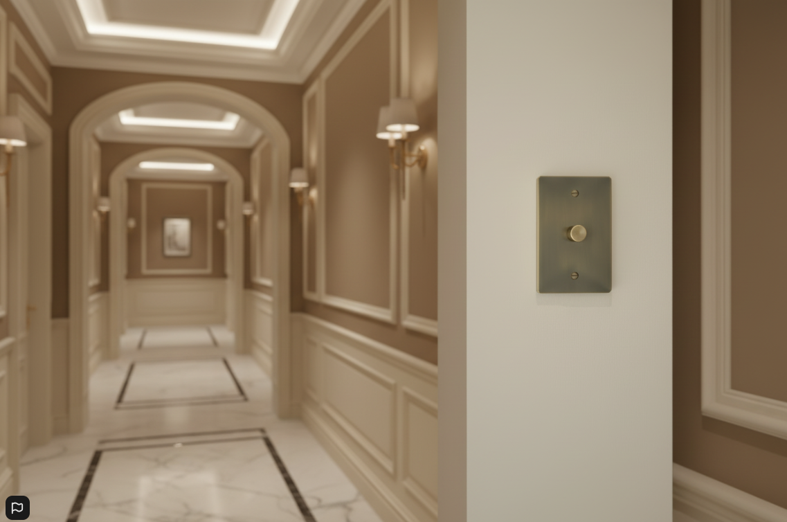 The Brass Dimmer Switch (1–4 Gang)