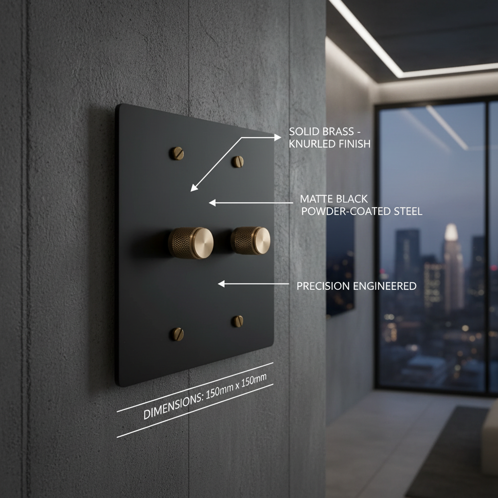 The Brass Dimmer Switch (1–4 Gang)