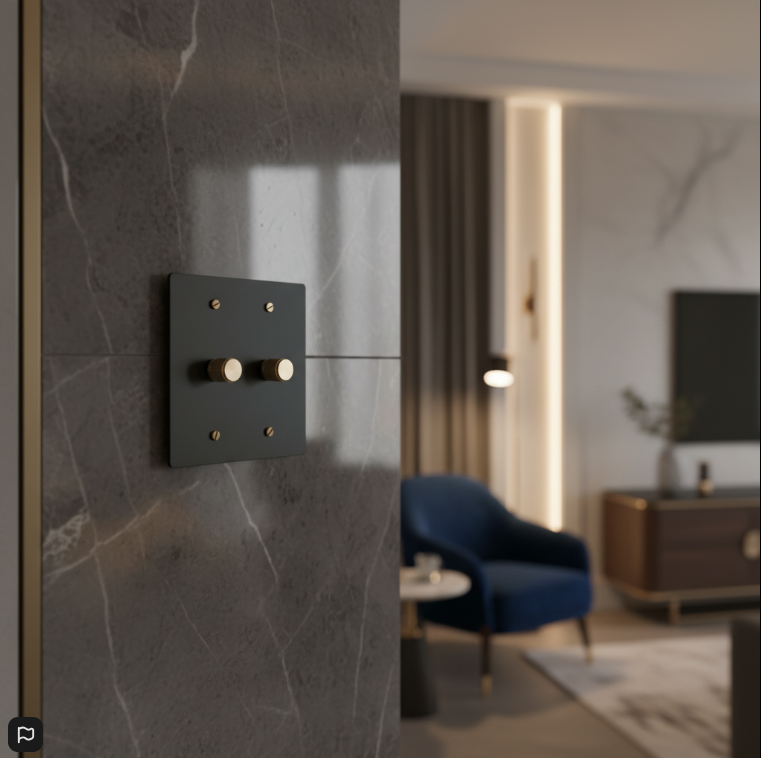 The Brass Dimmer Switch (1–4 Gang)