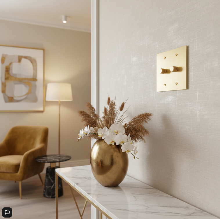 The Brass Dimmer Switch (1–4 Gang)