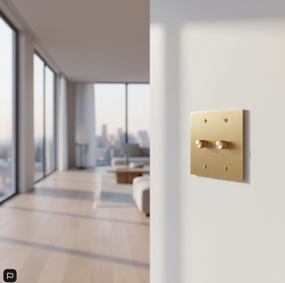 The Brass Dimmer Switch (1–4 Gang)