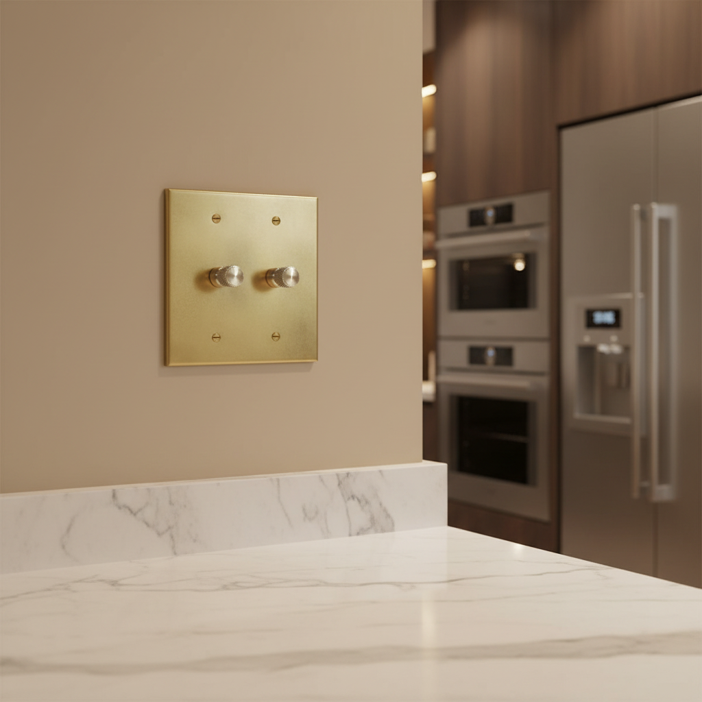 The Brass Dimmer Switch (1–4 Gang)