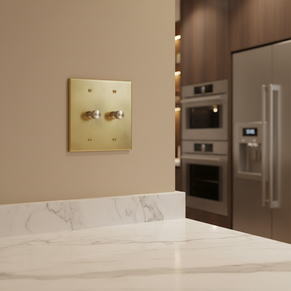 The Brass Dimmer Switch (1–4 Gang)