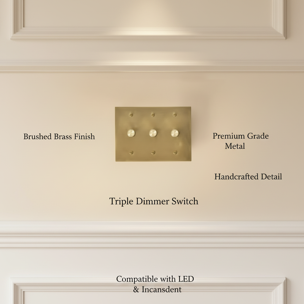 The Brass Dimmer Switch (1–4 Gang)