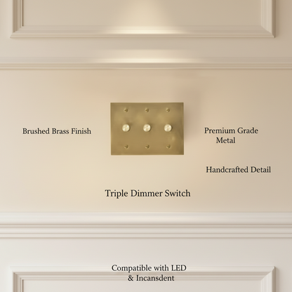 The Brass Dimmer Switch (1–4 Gang)