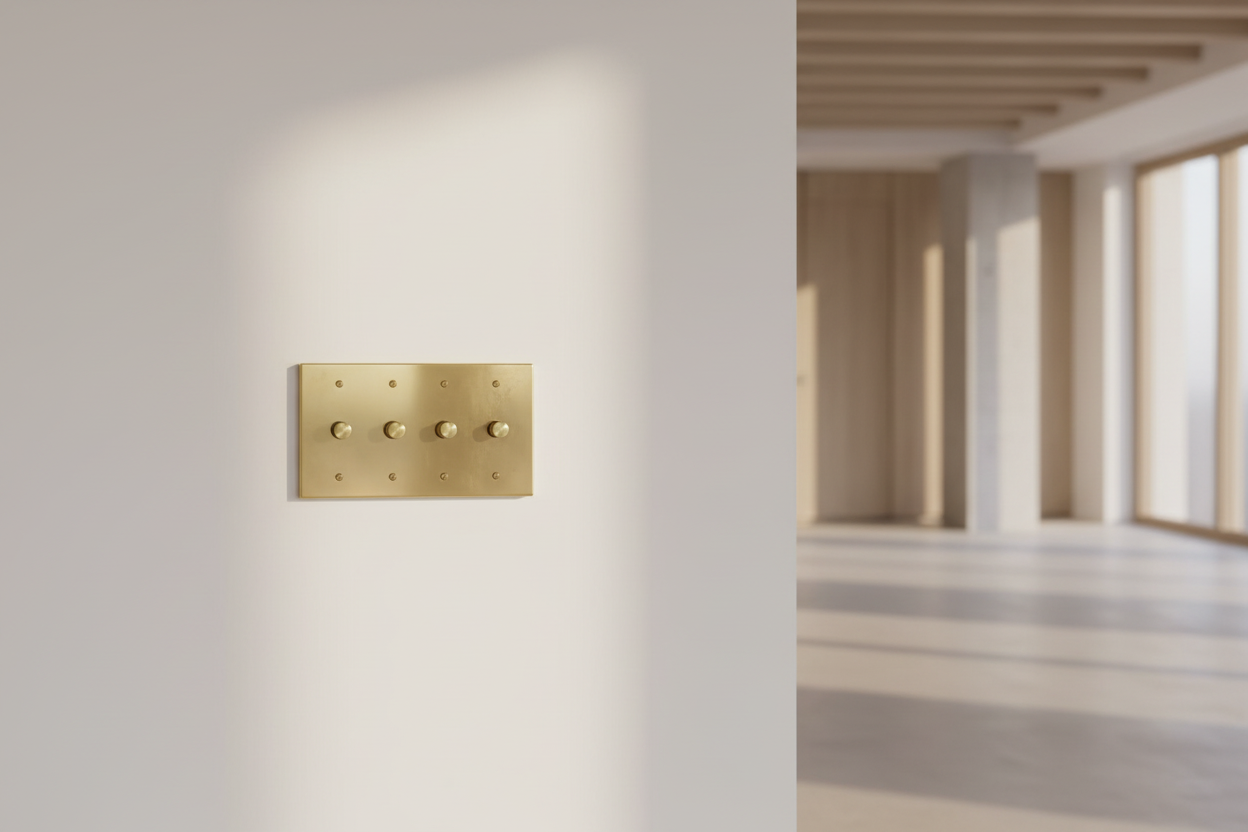 The Brass Dimmer Switch (1–4 Gang)