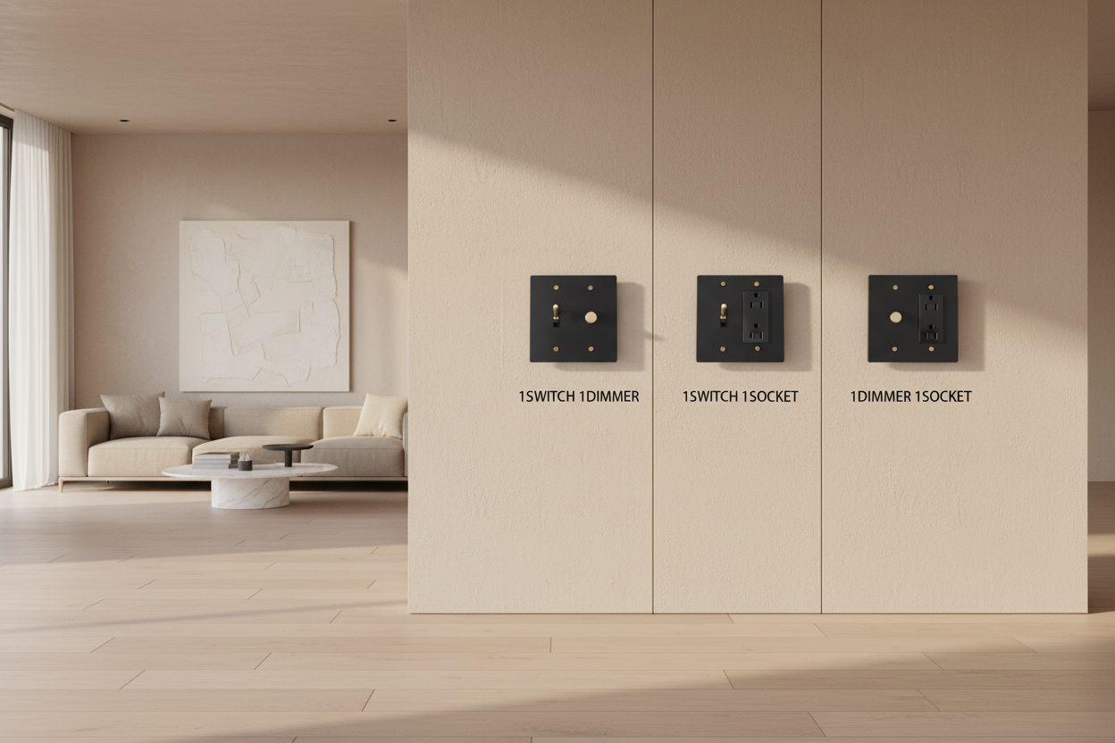  Solid Brass Light Switch 2-Gang