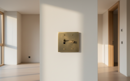  Solid Brass Light Switch 2-Gang
