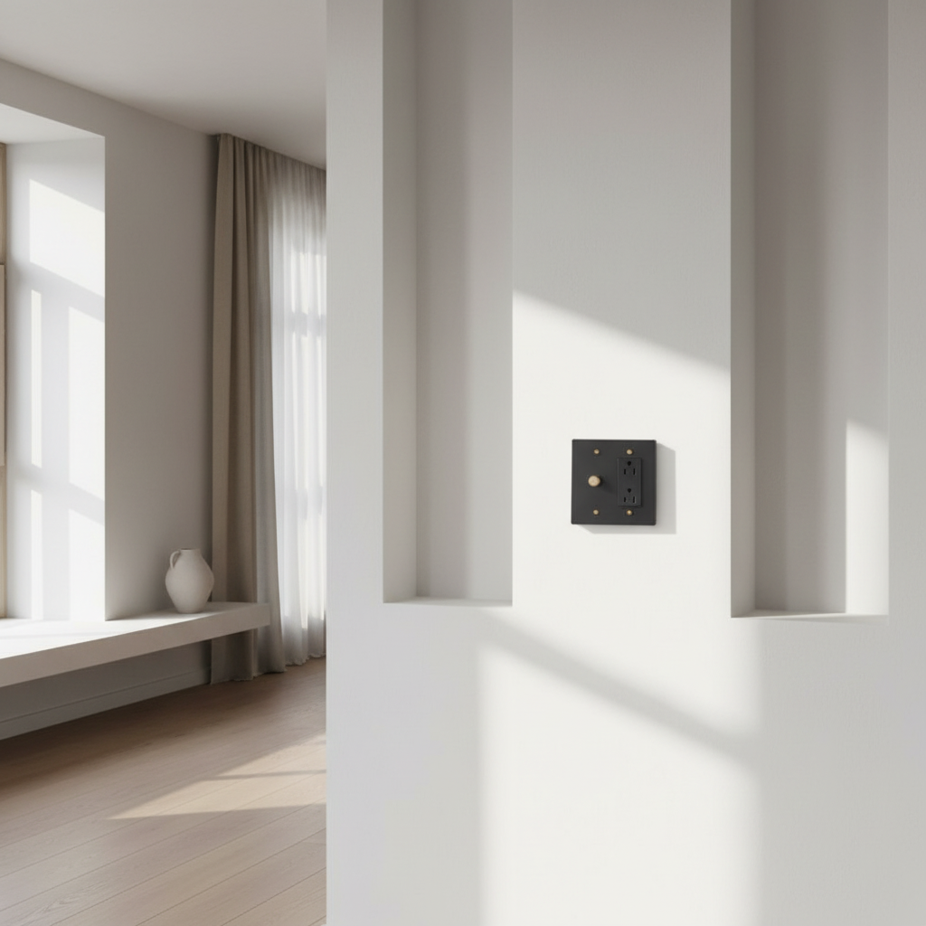  Solid Brass Light Switch 2-Gang