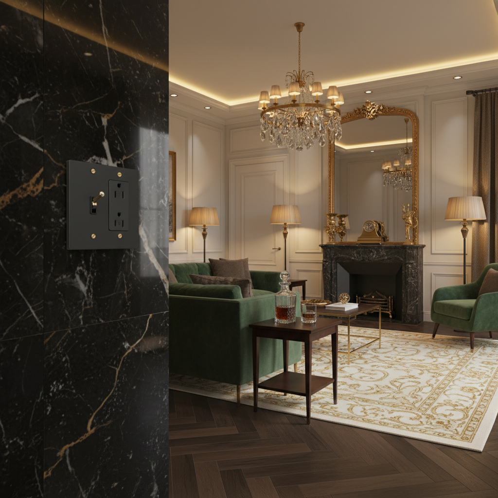  Solid Brass Light Switch 2-Gang