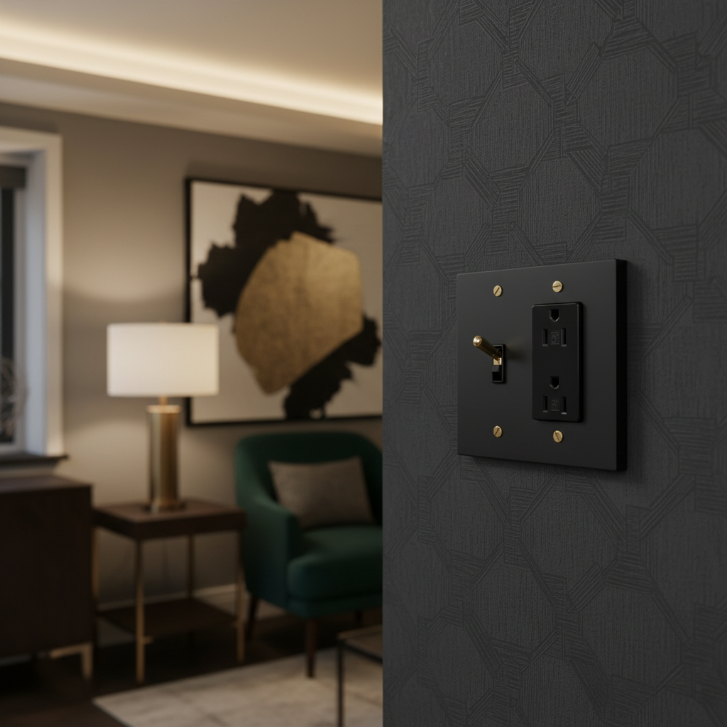  Solid Brass Light Switch 2-Gang