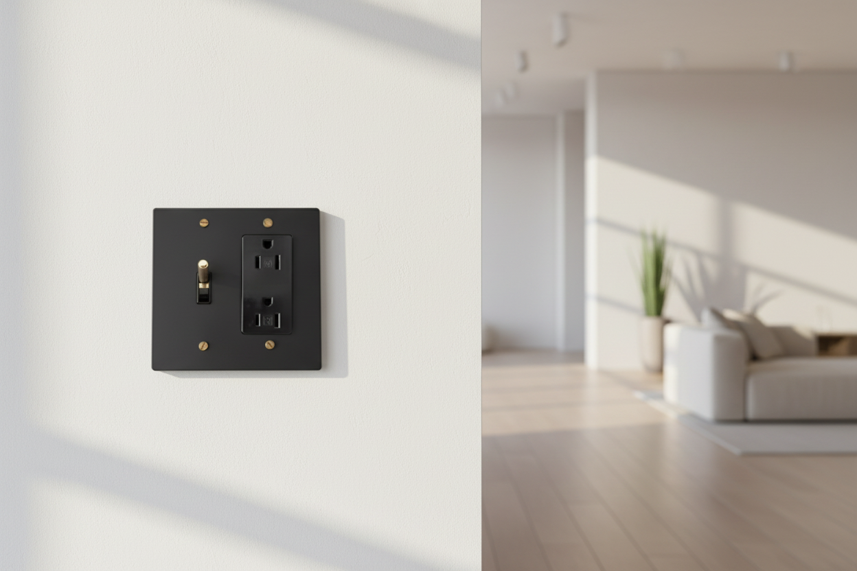  Solid Brass Light Switch 2-Gang