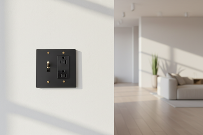  Solid Brass Light Switch 2-Gang