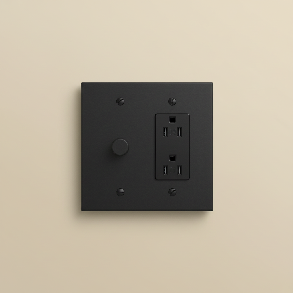  Solid Brass Light Switch 2-Gang