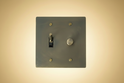  Solid Brass Light Switch 2-Gang