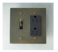  Solid Brass Light Switch 2-Gang