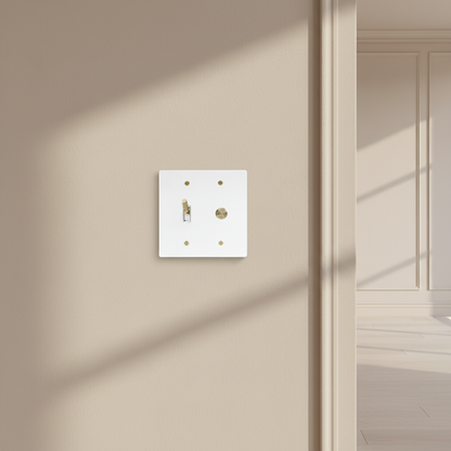  Solid Brass Light Switch 2-Gang
