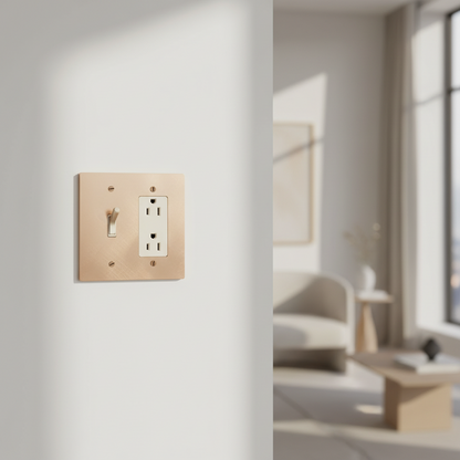  Solid Brass Light Switch 2-Gang