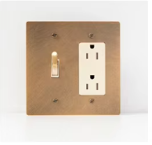  Solid Brass Light Switch 2-Gang