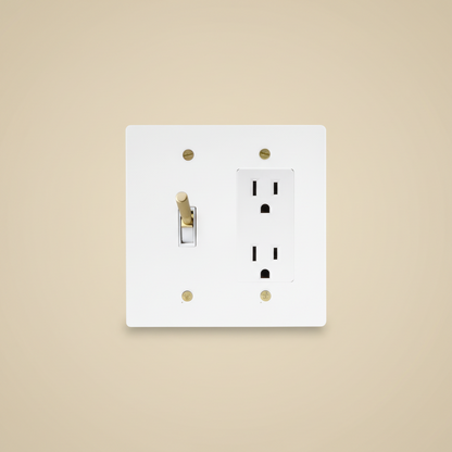 Solid Brass Light Switch 2-Gang