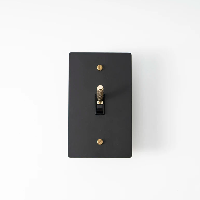Black-Gold Brass Panel Plate Toggle
