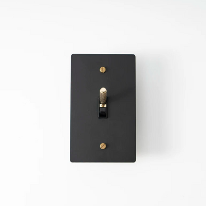 Black-Gold Brass Panel Plate Toggle