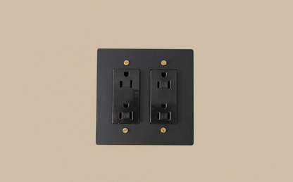 Black-Gold Brass Panel Plate Toggle