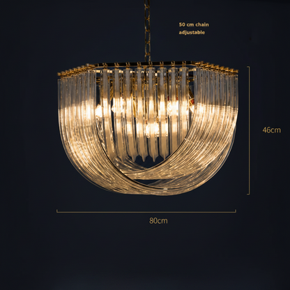 Aurora Gold Crystal Halo Chandelier